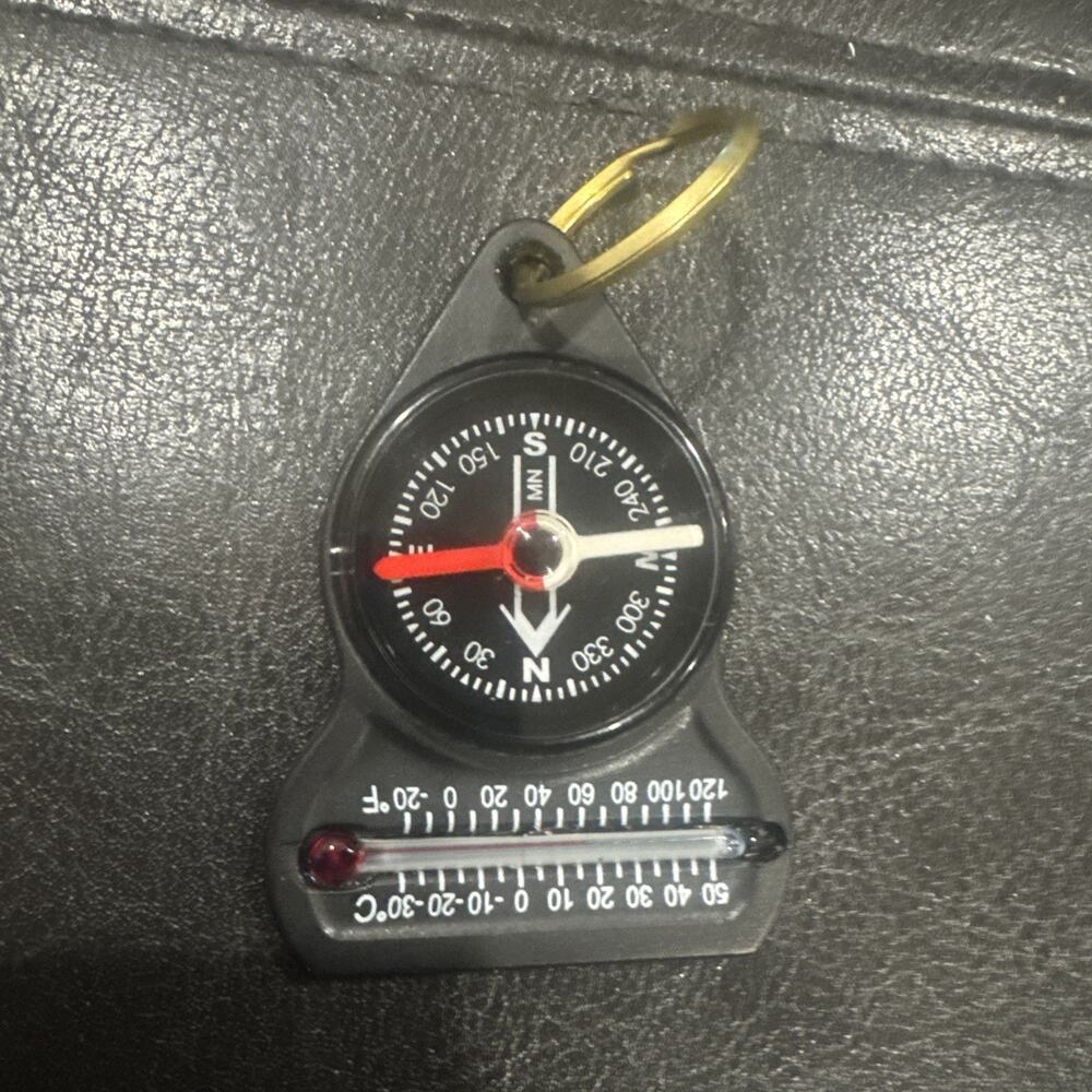 Silva Compass Thermometer Keychain Wind Chill Chart Hiking Camping Tool